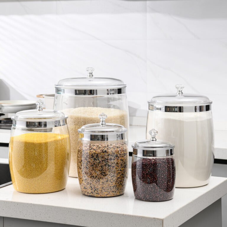 Barrel-shaped sealed container with iron ring Waist Drum Airtight Jar with Iron Ring 6861-6868