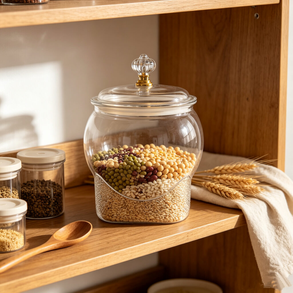 Square-bottom sealed jar Square‑Bottom Airtight Jar 6811‑1 Series