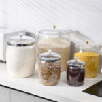 Barrel-shaped sealed container with iron ring Waist Drum Airtight Jar with Iron Ring 6861-6868