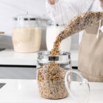 Barrel-shaped sealed container with iron ring Waist Drum Airtight Jar with Iron Ring 6861-6868