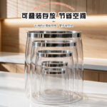 Straight-sided airtight canister with a metal clamp Straight Airtight Jar with Iron Ring 6961-6968